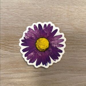 Purple and Yellow Flower Waterproof Vinyl Sticker